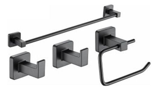 Set Accesorios 4 Piezas Piazza 73028gf Cube Grafito