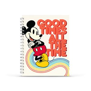 Cuaderno Mooving 16x21 Espiral Tapa Dura 80 hjs Mickey Mouse