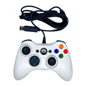Joystick Mando Generico Para Xbox 360 Con Cable Pc Blanco