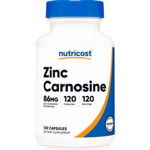 Nutricost Zinc Carnosina 86 mg, 120 cápsulas - Sin