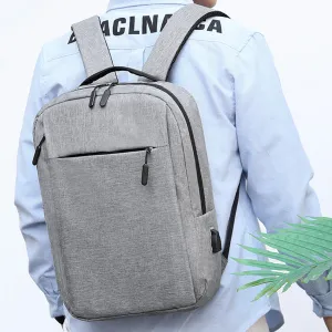 Mochila Urbana División Porta Notebook 15,6 Usb Mujer Hombre Color Gris