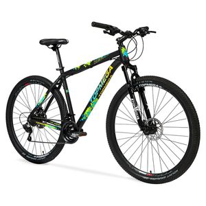 Bicicleta Topmega MTB Regal R29 21v Shimano Negro/verde/Celeste/Amarillo Talle L 1007970