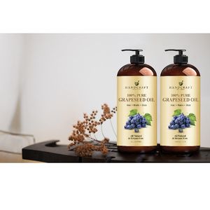 Mezclas artesanales de aceite de semilla de uva, 473 ml, 100% puro de primera calidad