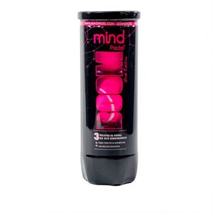 Tubo de Pelotas de Padel Mind X3 Boom Pink Edition