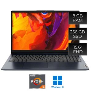 Notebook Lenovo Ideapad 1 Ryzen 5 7520U 8GB 256GB SSD 15.6" Full HD Windows 11