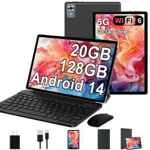 Tableta FEZAWIO 2024, la más reciente, Android 14, 10.1 pulgadas, 20 GB+128 GB+1 TB