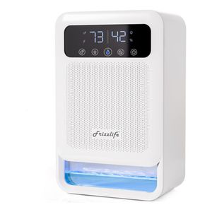 Deshumidificador Frizzlife Dh80 Con Purificador Aire Tanque 135oz Blanco