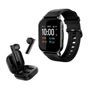 Combo Haylou Smartwatch LS02 + Auriculares GT6 Negro