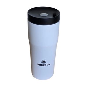 Vaso Termico 480 ML Broksol Acero Inox Frio/Calor Blanco