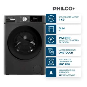 Lavarropas Automático Carga Frontal Philco 11Kg 1400RPM PHLF112DGN