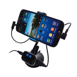 Soporte para Smartphone con FM y Cargador Nisuta NSFM11 Negro