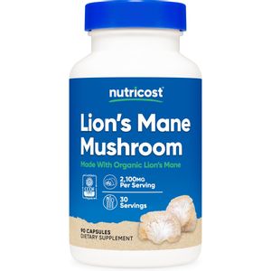 Nutricost Lions Mane - Cápsulas de hongos de 2100