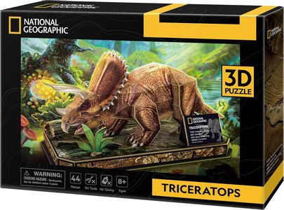 Cubic Fun Rompecabeza 3D National Geographic Triceratops 44 Piezas
