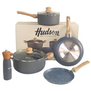 Set Hudson Granito Sarten, Cacerolas, Molinillo,