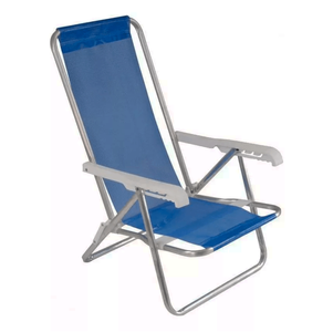 Silla Reposera Reclinable 4 Posiciones Mor Sannet Color Azul