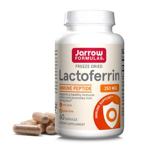 Suplemento Jarrow Formulas de lactoferrina 250 mg 60 cápsulas