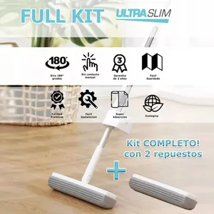 Kit Secador Automatico Palo Escurre Piso Trapeador Kleaner