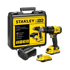 Taladro Atornillador Stanley 20v SCD701D2K-AR Fatmax + 2 Baterías + Cargador + Maletín