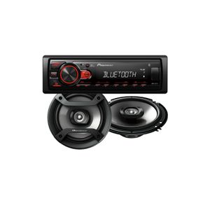 Combo Pioneer Estéreo Mvh-S235Bt + Parlantes Ts-F1634R