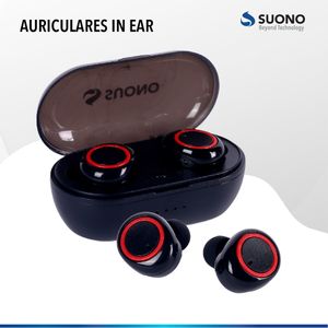 Auriculares Suono Bluetooth TWS W-1 Black AYV0125