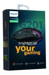 Mouse Gamer Philips Brighten Up RGB G201 Spk920