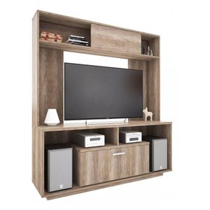 Modular Mueble Rack Tv Led Lcd 60 Centro De Entretenimiento - Muebles Económicos - Roble Nebraska Gris