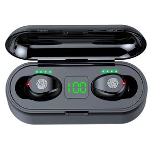 Auriculares Inalámbricos F9 TWS Bluetooth Negro