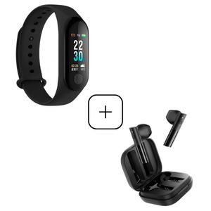 Combo Crossfit! Reloj Inteligente Smartwatch Nictom NT02 Negro +  Auriculares Inalambricos  In-Ear GT6 Haylou