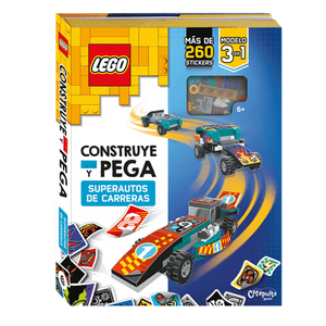 Libro Lego Construye Y Pega Superautos De Carrera Catapulta 90884