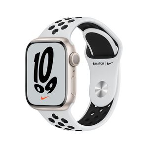 Apple Watch Nike Series 7 GPS - 41mm Starlight Aluminium Case/Pure Platinum/Black Nike Sport Band $881.748,8037 $551.093 Llega en 48hs