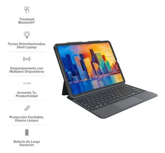 Teclado y Case ZAGG Pro Keys con Trackpad para iPad Pro 12.9'' (3a, 4a