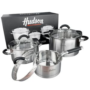 Bateria de Cocina Hudson Acero Inoxidable Apto Induccion 