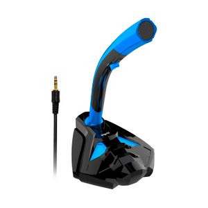 Microfono gaming para PC conector 3.5mm azul y negro NISUTA - NSMIC200