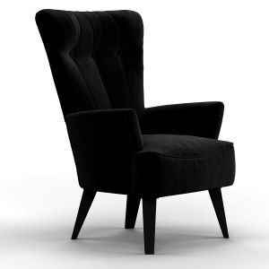 Sillon Butaca Aurora Pana Negro Lustre Negro