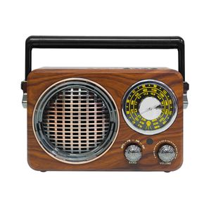 Radio AM/FM Vintage con Bluetooth Dial Analogico MP3, AUX y Lector de Tarjeta Nisuta NSRV17 Simil Madera