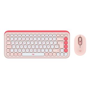Kit Teclado Y Mouse Inalambricos Logitech Icon Pop Rosa 920-013053