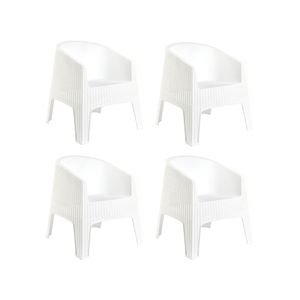 SET 4 SILLONES IBIZA BLANCOS