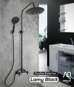 Griferia ducha Aqualaf 48050 lamy black Columna exterior p