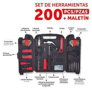 Set De Herramientas 200 Piezas + Maletin Byd - BYD10002