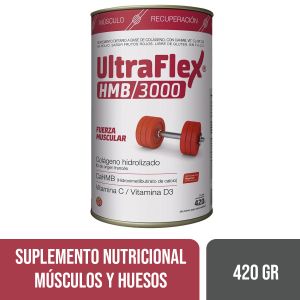 Suplemento en polvo Ultraflex HMB/3000 colágeno Frutos Rojos $16.647