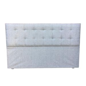 Respaldo para Sommier Super Queen 160cm Chenille Capitone Color Gris Claro