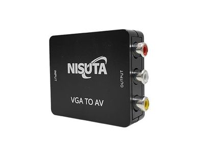 Conversor VGA RCA o S-Video Nisuta NSCOVGRC Negro