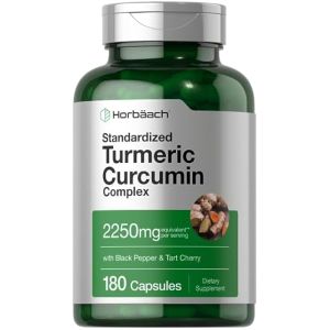 Horbäach Suplemento de curcumina de cúrcuma , 2250