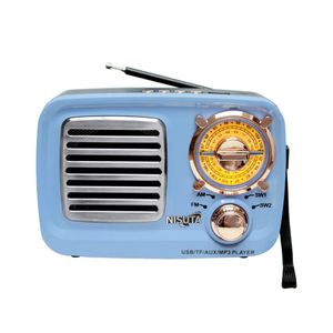 Radio AM/FM vintage con MP3/BT,AUX Nisuta NSRV15 Celeste