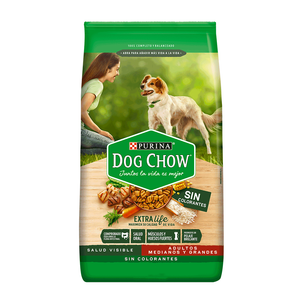 Alimento Dog Chow Sin Colorantes para Adulto Mediano Grande 8 Kg