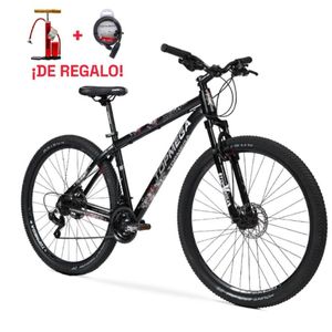 Bicicleta MTB Regal R29 21v Shimano Tamaño del cuadro M Color Negro/Blanco/Gris + Inflador de Regalo TOPMEGA