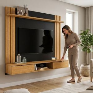 Rack Panel TV SOLUS 70 Pulgadas Negro Carpinteria Rivadavia