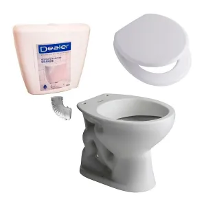 Inodoro con mochila plastica Andina Ferrum corto tapa