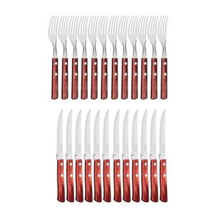 Set Juego Cubiertos Tramontina Madera Tenedor Cuchillo X24