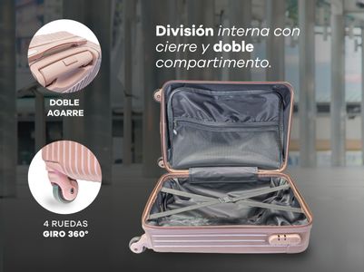 Valija Chica Abs Carry On De Mano Cabina Color Rosa Gold 20"